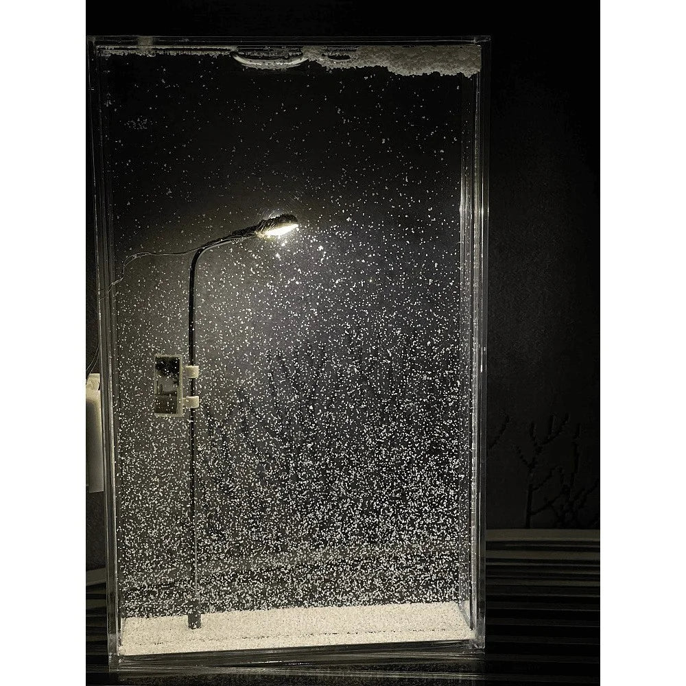 Snowy Night Street Lamp